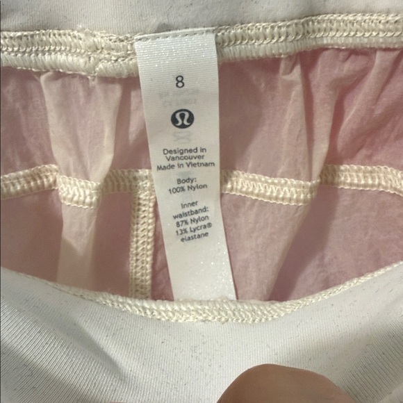 NWT - Lululemon Athletica Cream Athletic Shorts - Picture 7 of 7